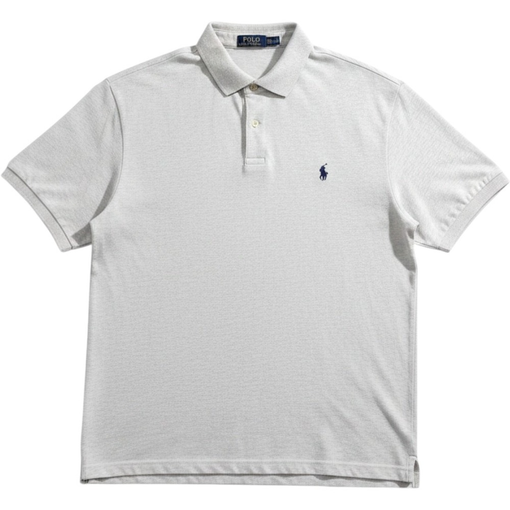 Polo Ralph Lauren‎ Classic Fit Cotton Pony Logo Polo Gray Shirt Mens XXL